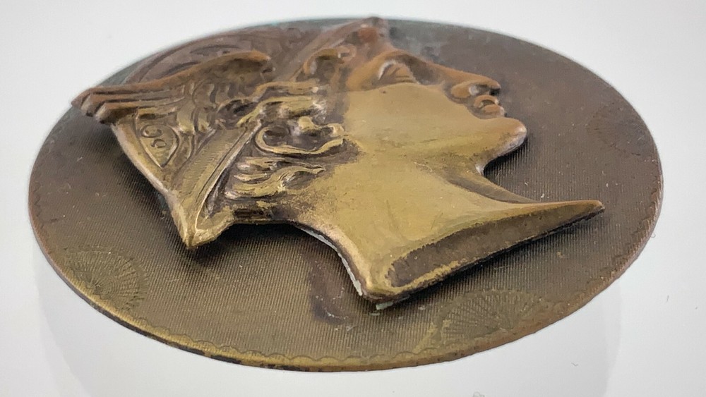 Victorian Metal Garment Button Solid Brass 1.6in Design Pattern 299B