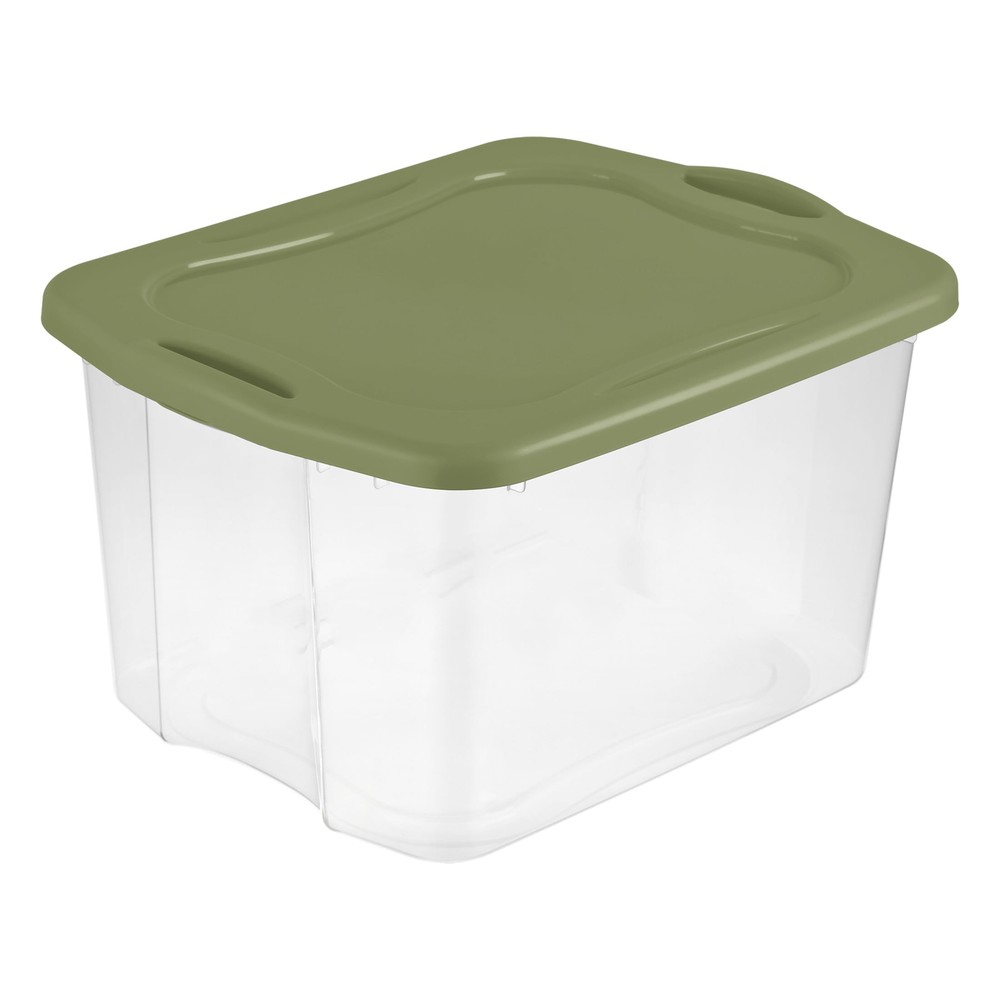 Storage Bin, Full-Grip Handles, Green