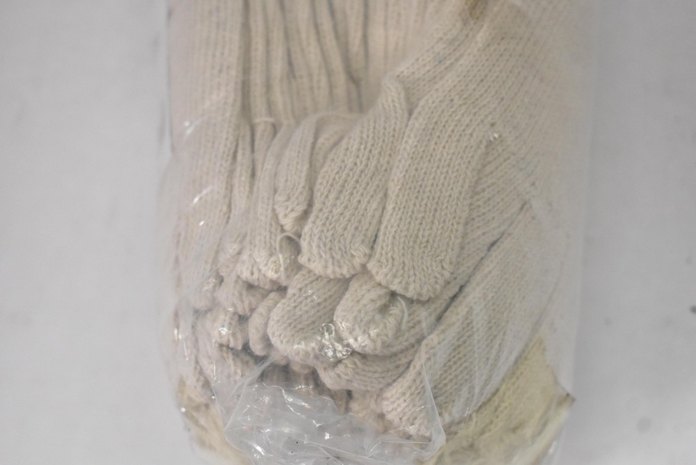 Industrial String Knit Work Gloves Dozen Pack Medium 55/45 Cotton Polyester