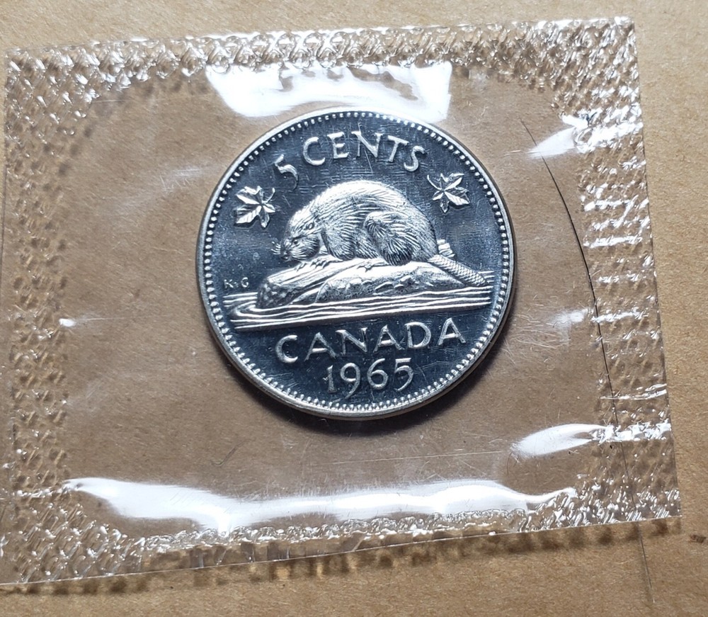 1965 Canada Proof Like 5 Cent Mint Sealed