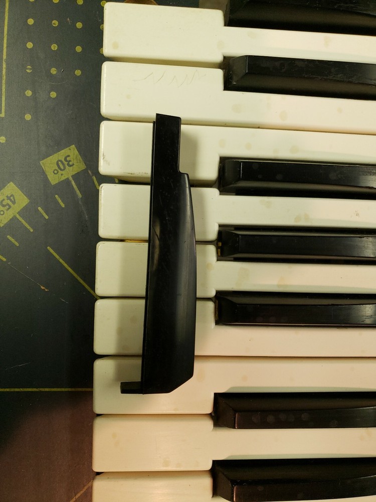 Moog Polymoog single weighted replacement black key synthesizer keyboard parts