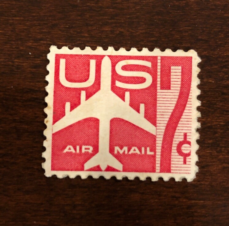 US Air Mail Stamps 1950s-1960s 7 Cent 8 Cent US