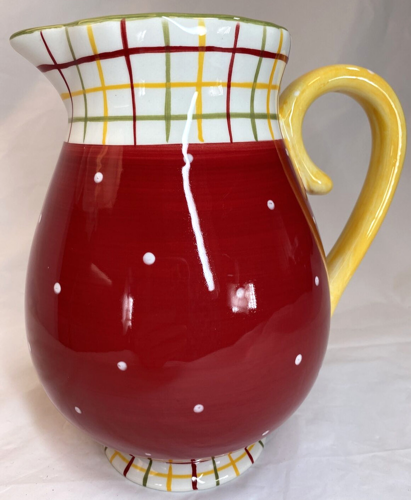 Roscher & Co. Earthenware “Harmony Collection” Footed 2 Quart Pitcher