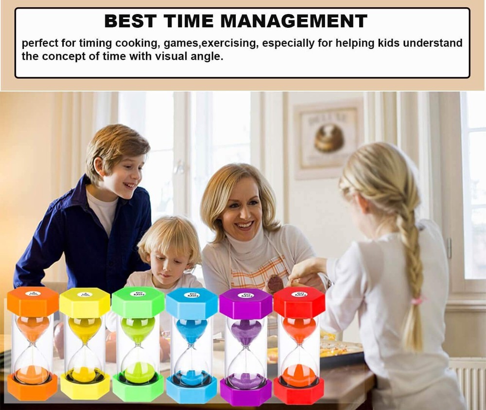 Large 30 Second Sand Timer, Colorful Durable Hourglass Sand Clock, Plastic Bl