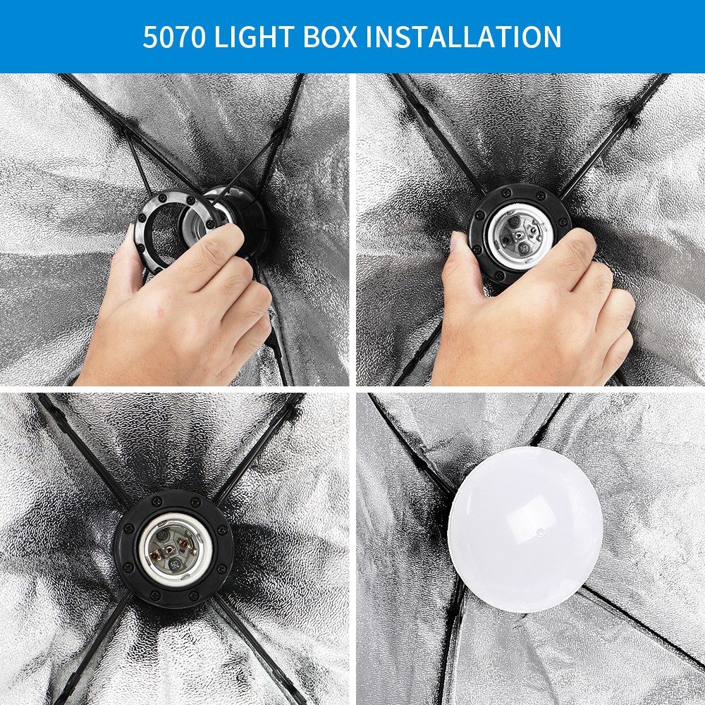 Softbox Lighting Kit, Photo Equipment Studio Soft box 20" x 27", with E27 Socket