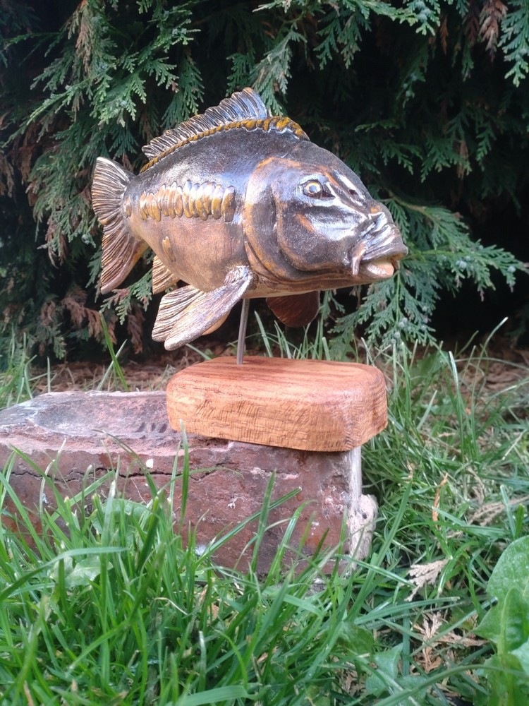 Carp Fishing, linear Carp Display, statue