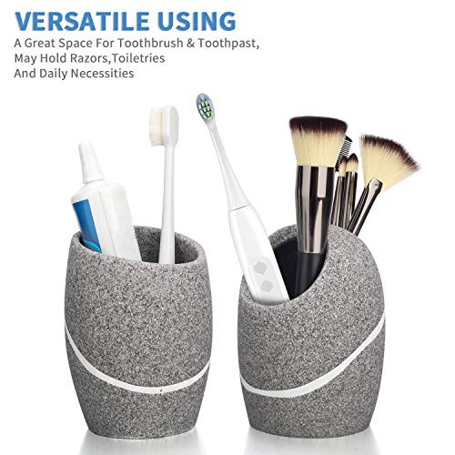 Bathroom Accessory Set,4 Pieces Bathroom Decor Accessories Complete Set Granite