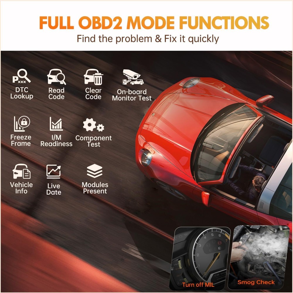 FOXWELL Car OBD2 Diagnostic Scanner ABS SRS Engine AT System Code Reader OIL EPB