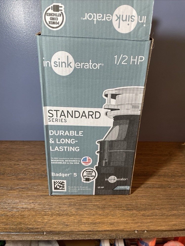 InSinkErator Badger  1/2HP Garbage Disposal Kitchen Sink Standard Series 5