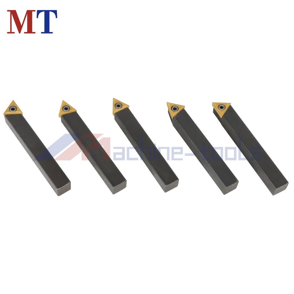 1/2" 5Pcs Carbide Indexable Turning Tool Lathe Tool Bit With Carbide Inserts