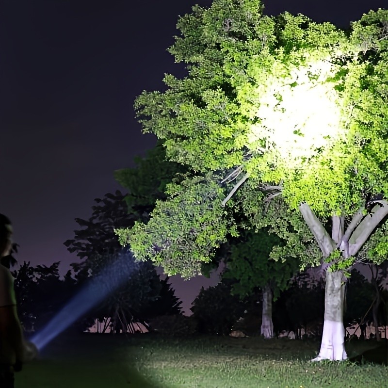 Super Bright LED Flashlight Zoomable Torch USB Rechargeable COB Side Soft Light