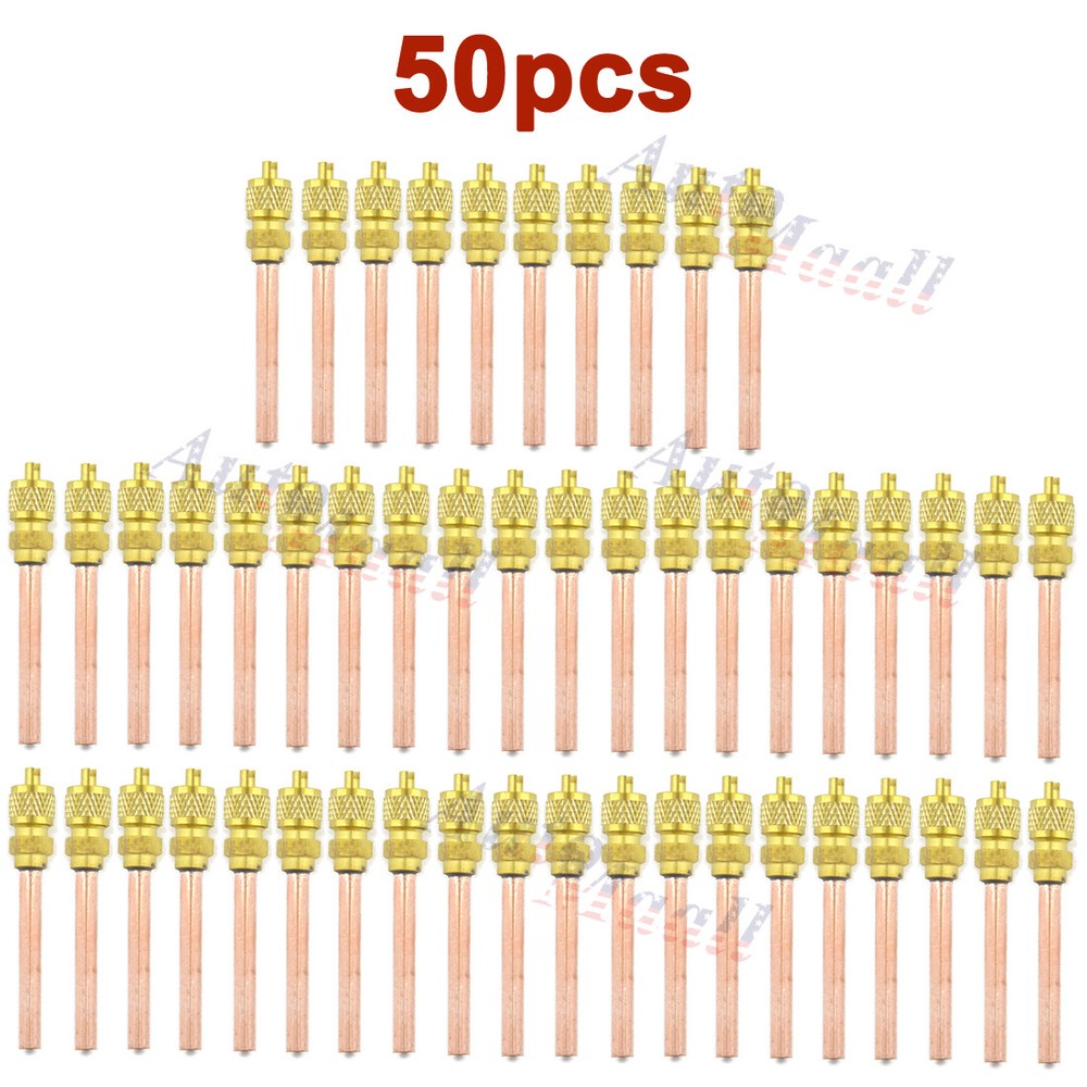 50x Service/Access Valve 1/4" SAE *1/4" OD *2.75" Stem Core AC Refrigeration Kit
