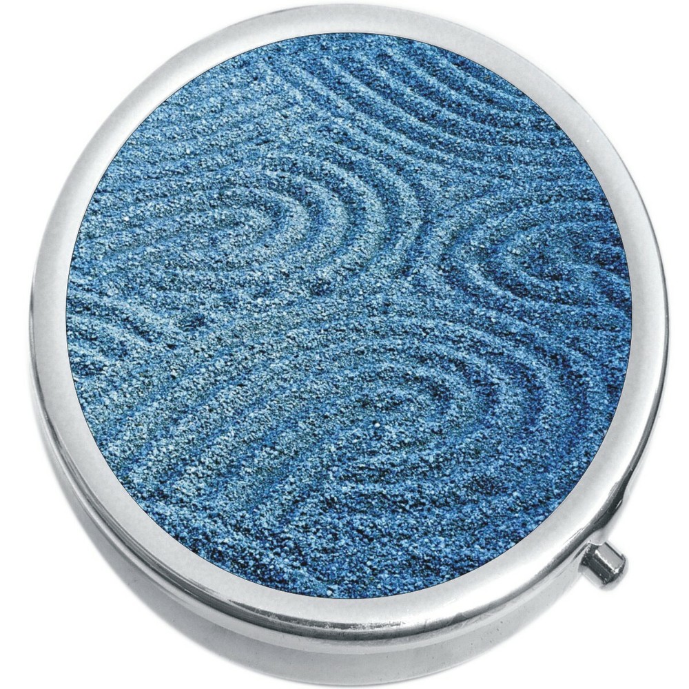 Blue Swirl Pattern Medicine Vitamin Pill Box