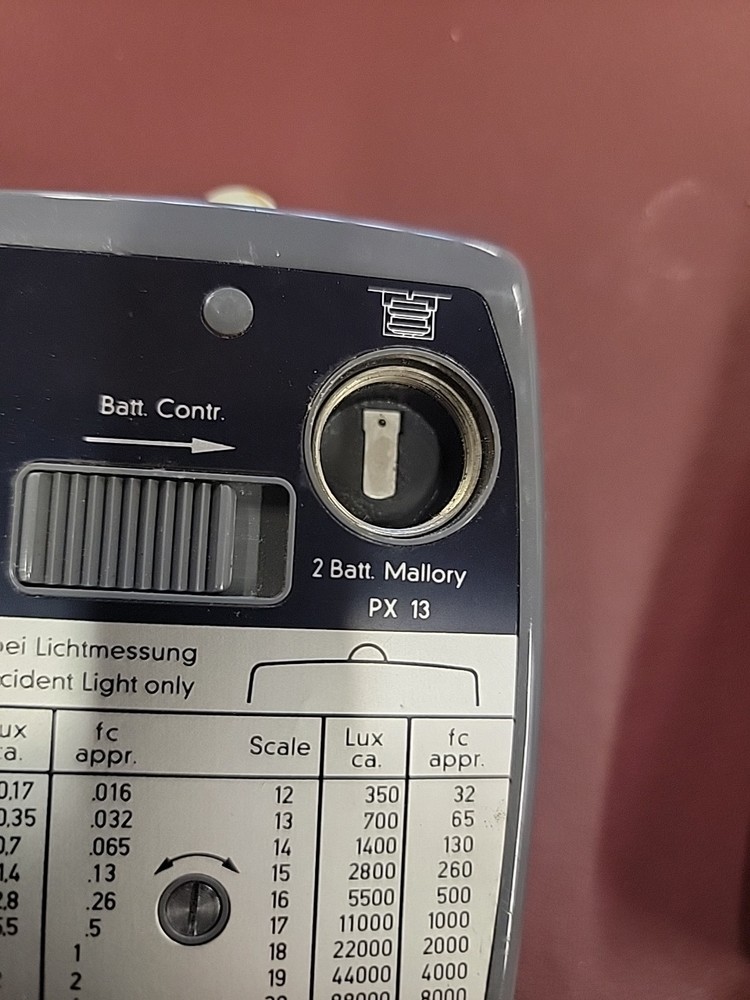 Lunasix 3 Gossen Light Meter & Case West Germany Untested