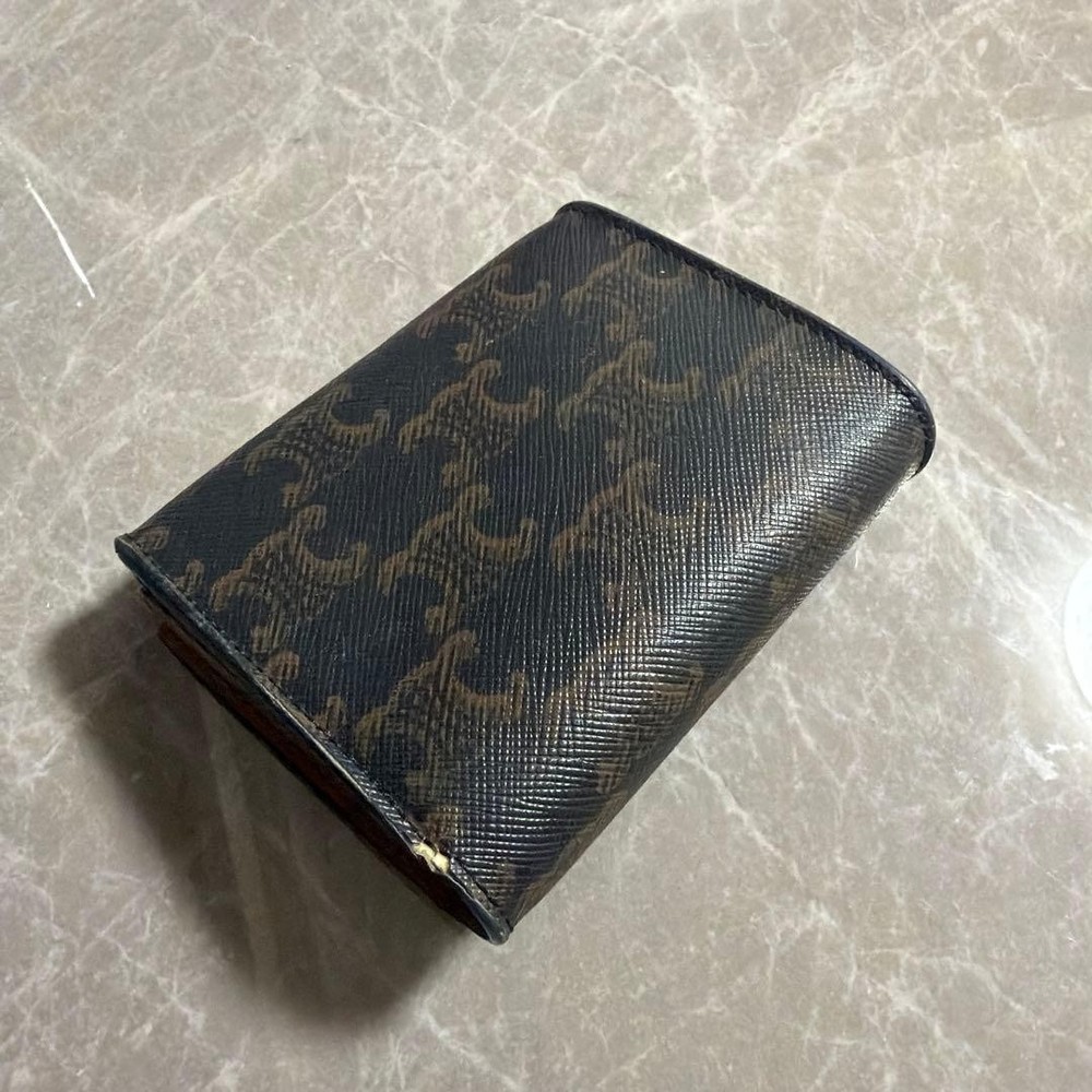 CELINE tri fold wallet black From Japan