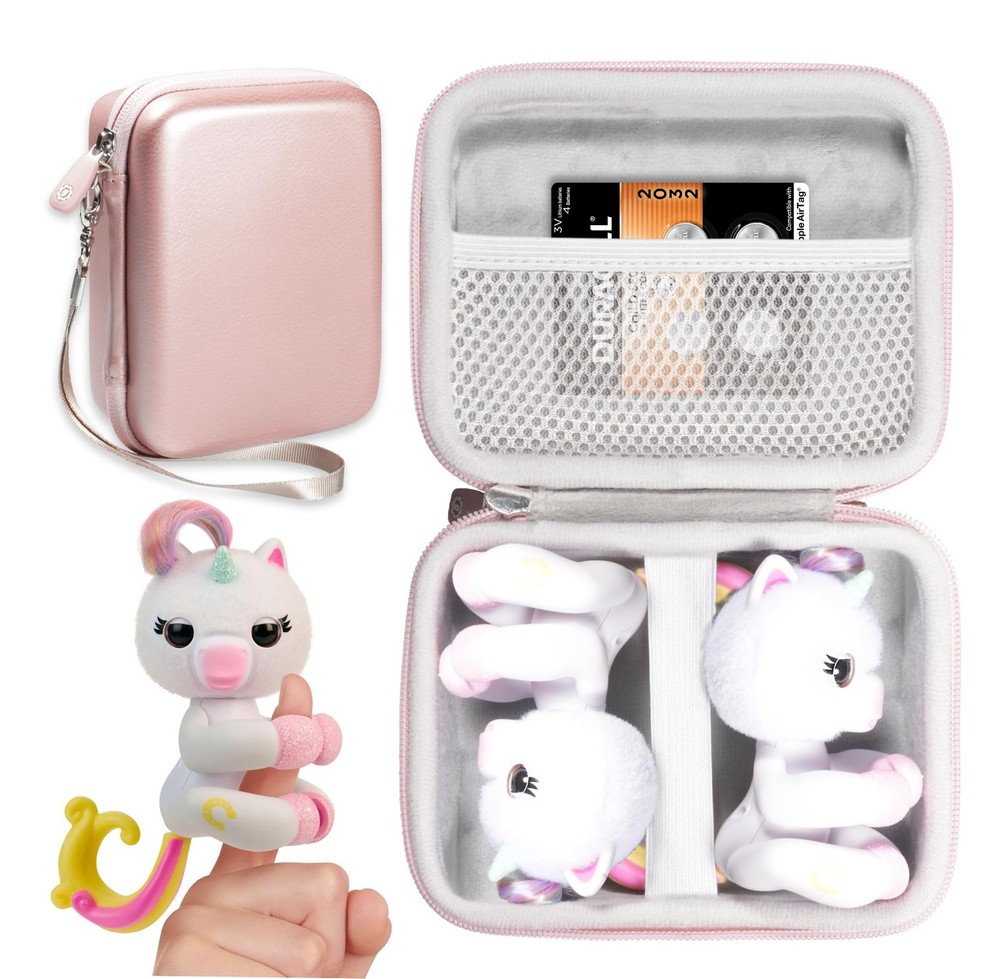 GETGEAR Case for Fingerlings 2023 NEW Interactive Baby Monkey (pink)