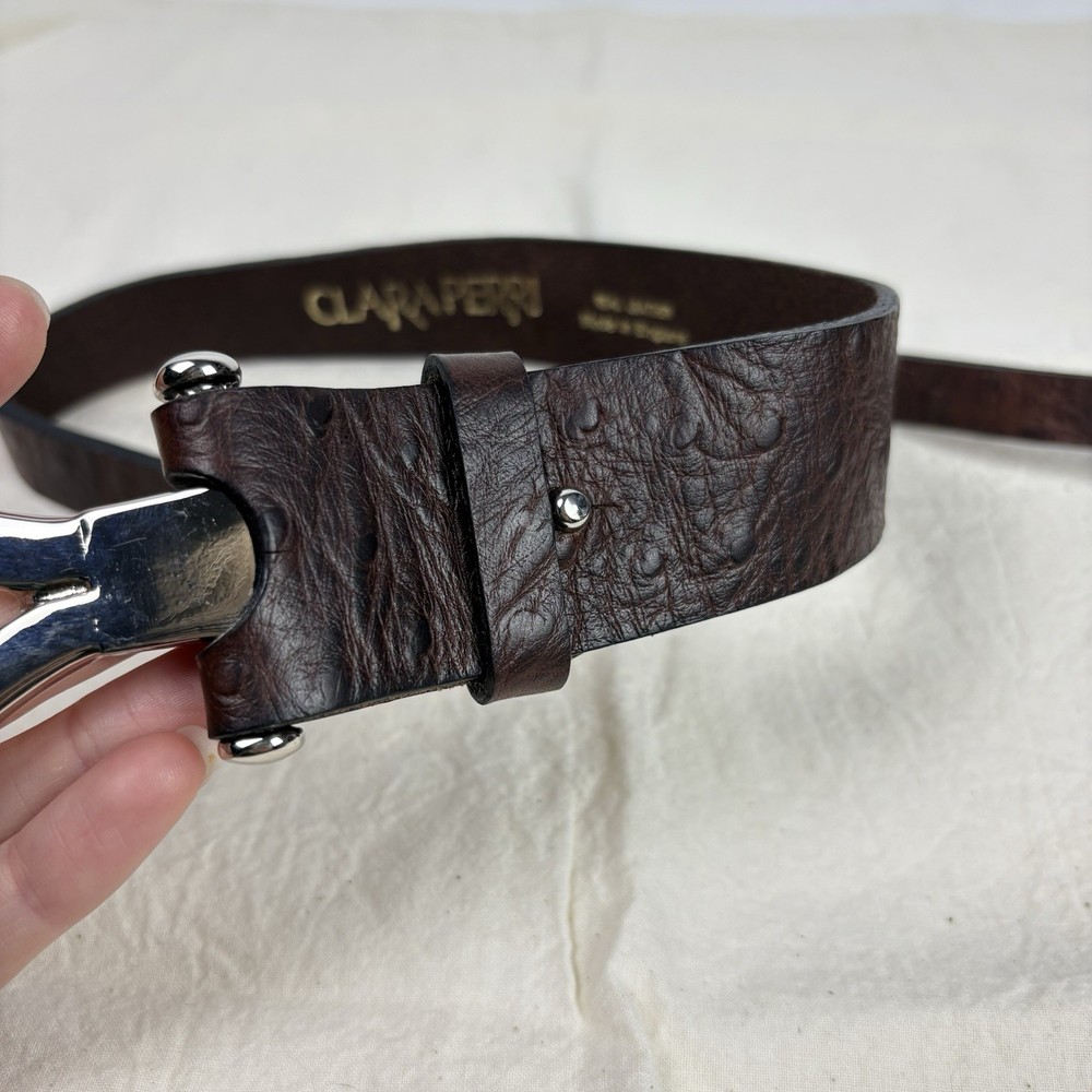 Clara Perri Brown Leather Belt