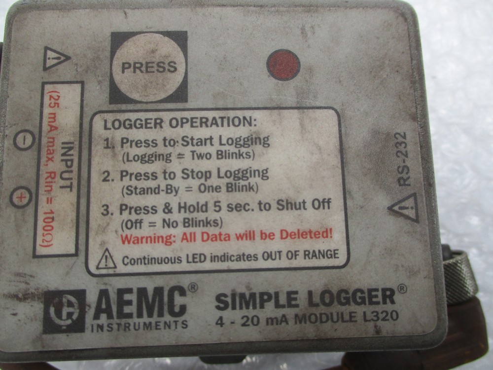 AEMC L320 DATA LOGGER UNMP