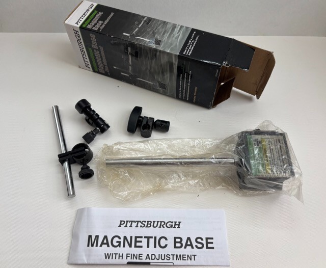 Pittsburgh Machinist's Dial Indicator and Multipositional Magnetic Base