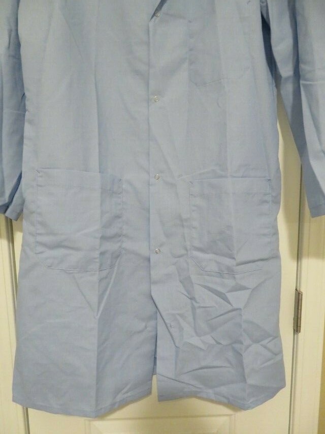 Red Kap Men's Interior Pocket Lab Coat - Light Blue - Size Medium Regular