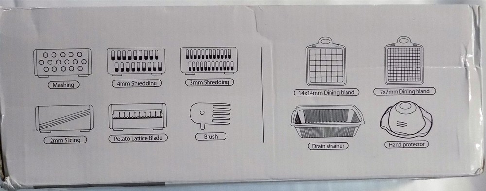 NIB Vegetable Chopper Multi-functional One-Piece Cutter Dice Shred Slice