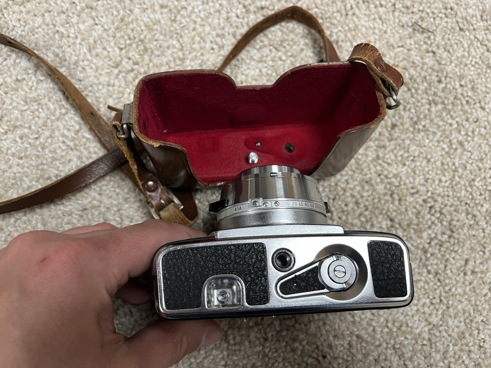 Zeiss Symbolica Vintage Silver Rangefinder Camera with Case & Strap