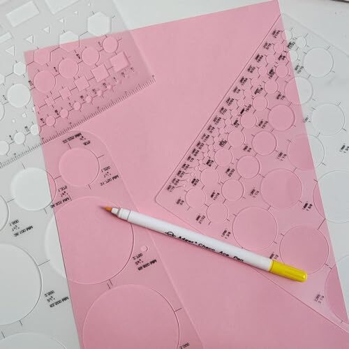 3 Pack Circle Template Round Stencil for Drafting Building Formwork Drawing
