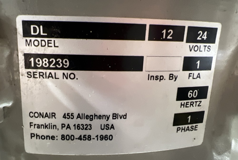 Conair Material Hopper Model DB Used Surplus. Missing Lid & Bottom Flap As Seen
