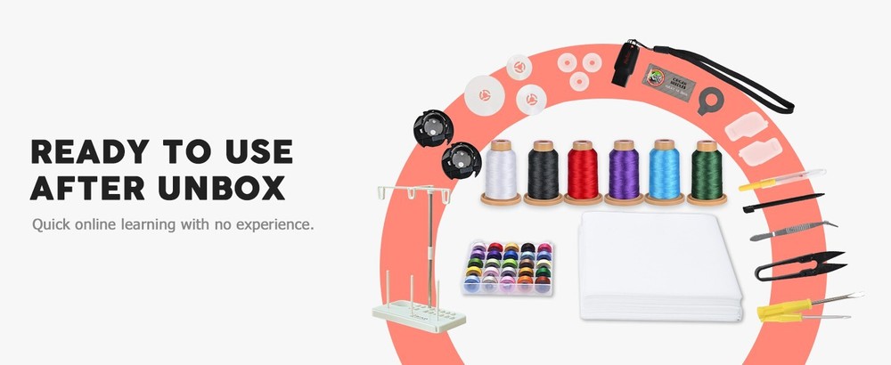 Poolin EOC05 4 x 9in Embroidery Machine Computerized 7in Large LCD Touch Screen