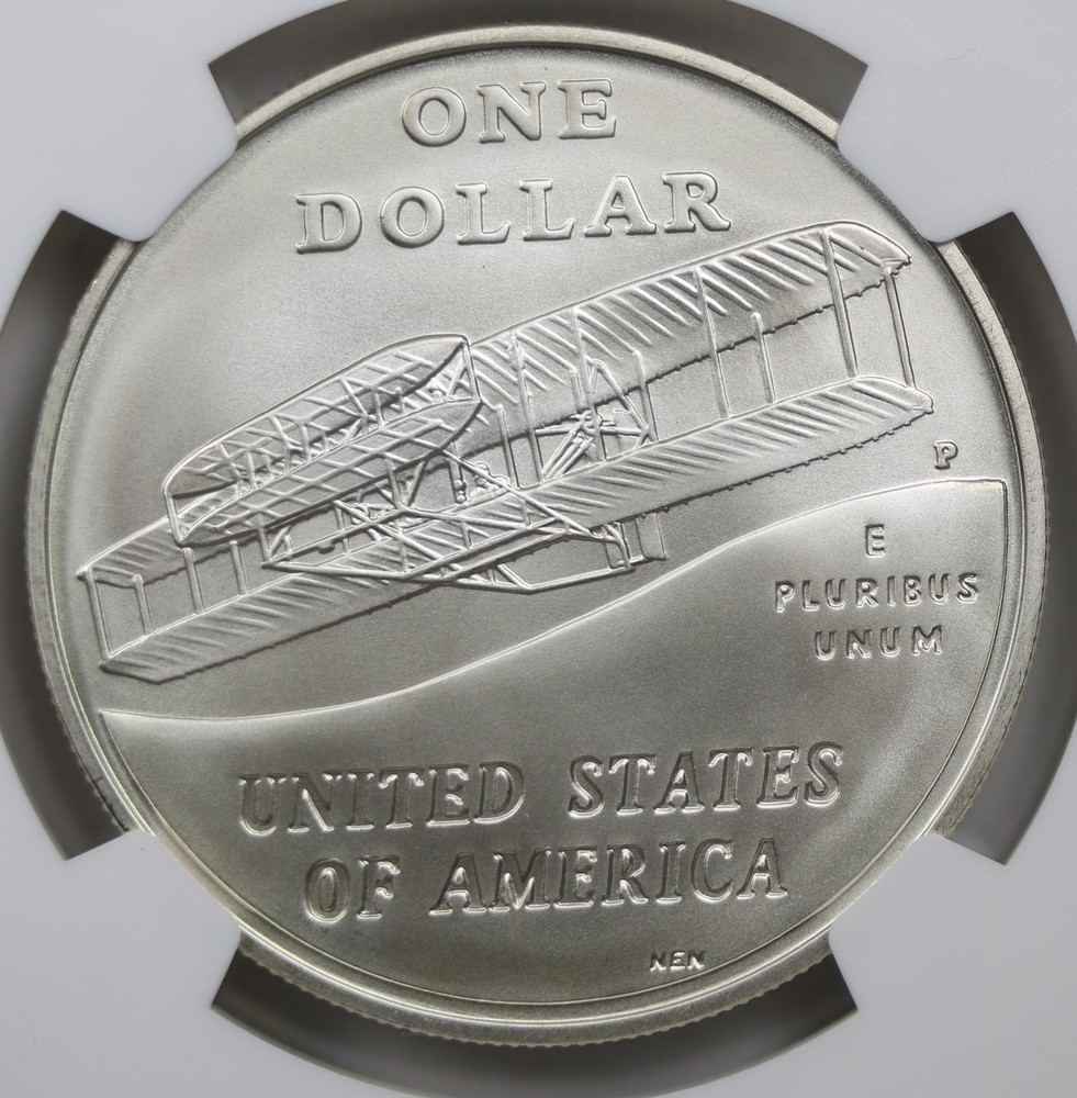 2003-P First Flight Centennial Modern Silver Commemorative $1 MS 69 NGC
