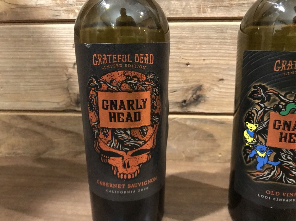 Grateful Dead Limited Edition Wine Bottles (2 empty) Gnarly Head Vineyard