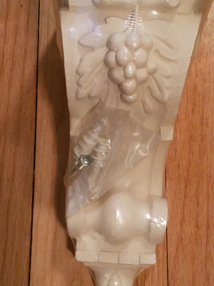 One Off White Resin Grape Corbel - NEW (More available)