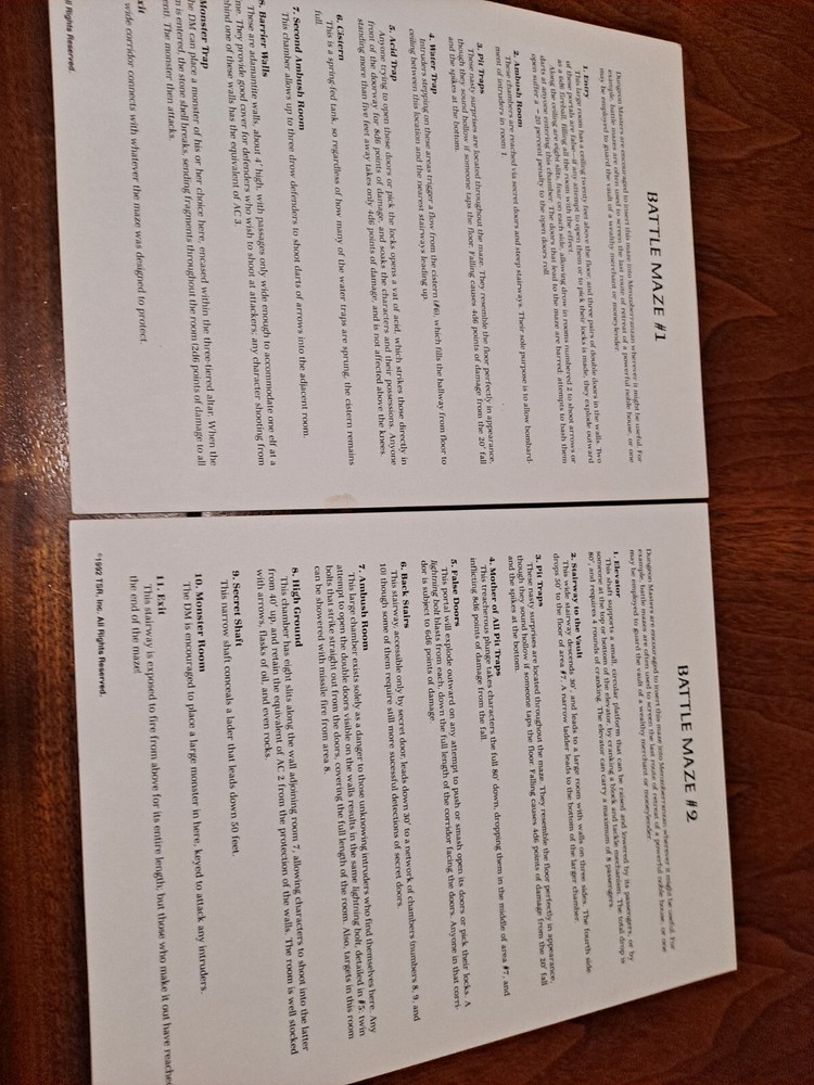 D&D Battle Mazes 1 And 2