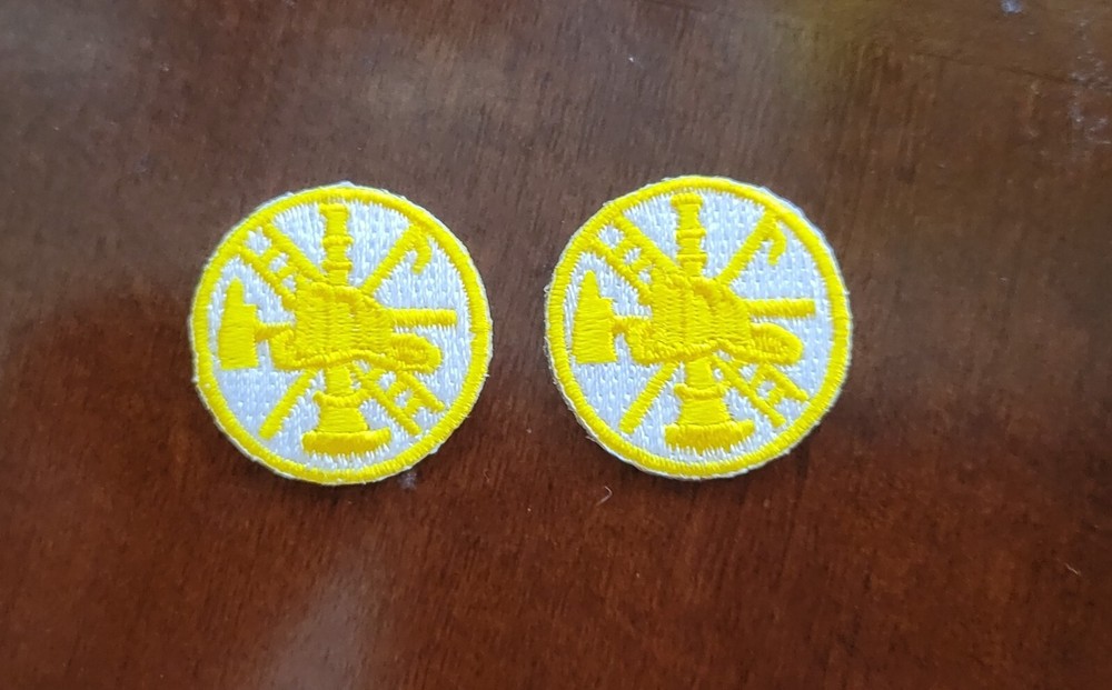 Patch Firefighter Scramble collar patch Yellow/gold on white