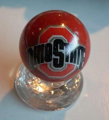Super Nice Ohio State Buckeyes Glass Logo Marble