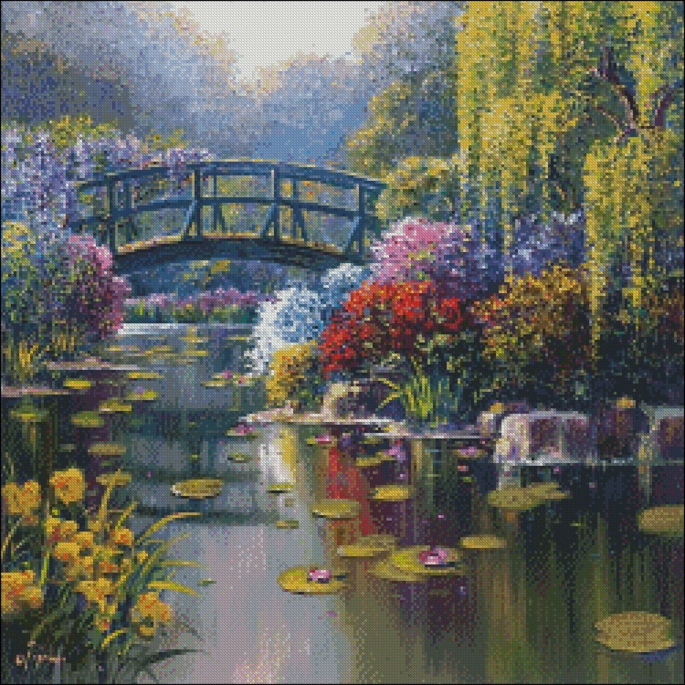 Chart Needlework - Counted Cross Stitch Patterns - Giverny Reflections