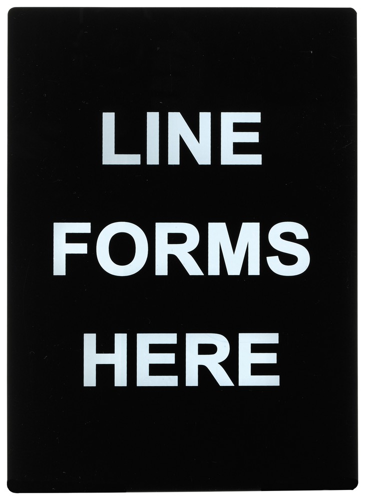 Stanchion  Sign, "Line Forms Here" (6 Each)