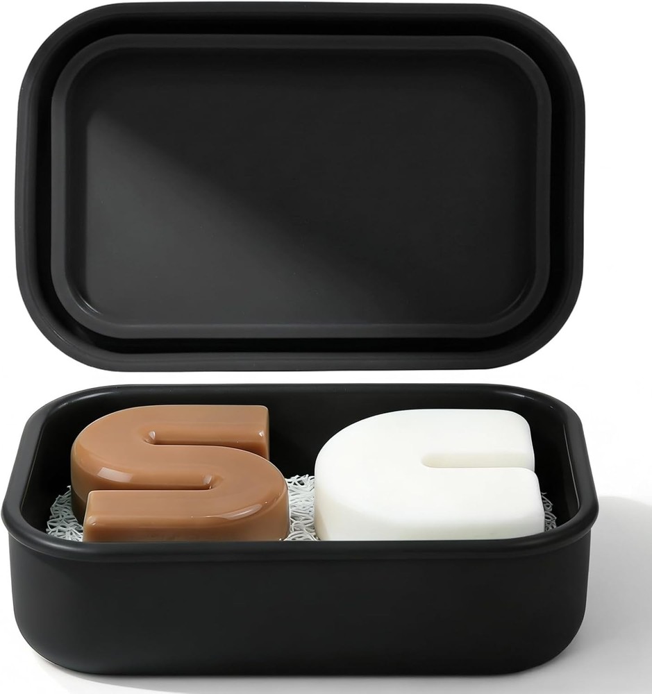 Enhanced Leak Proof Travel Soap Case with Draining Pad,