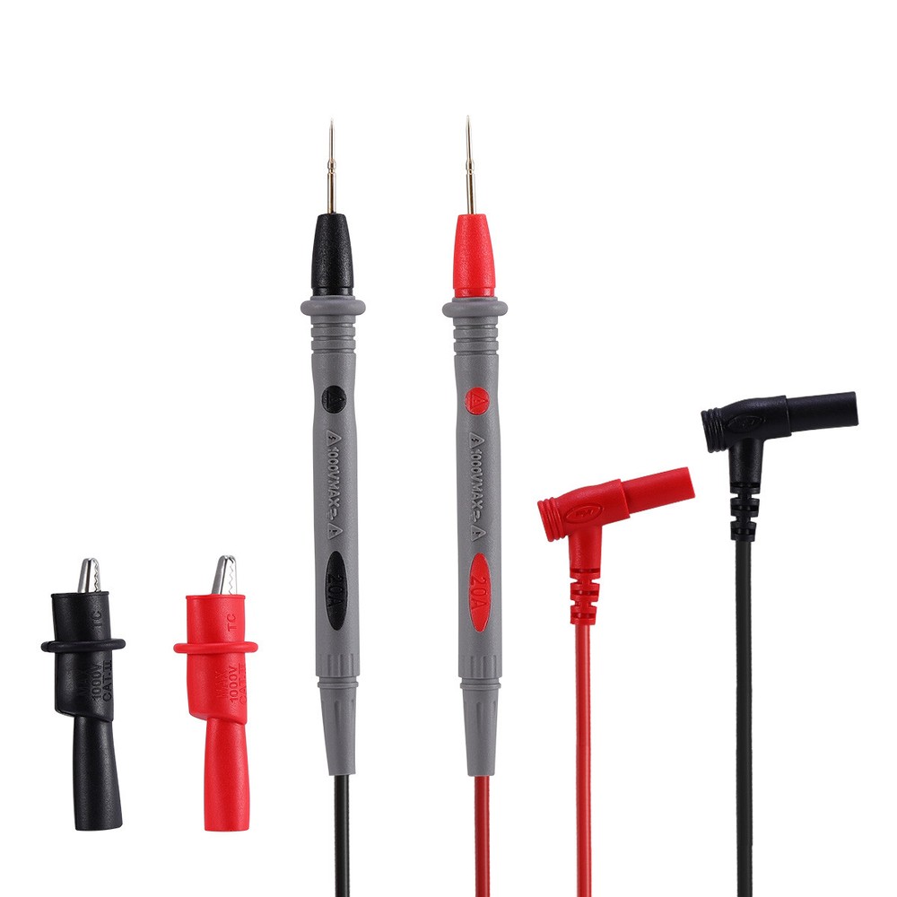 2PACK Multimeter Test Leads for Fluke Meter Electrical Alligator Clip Probes 20A