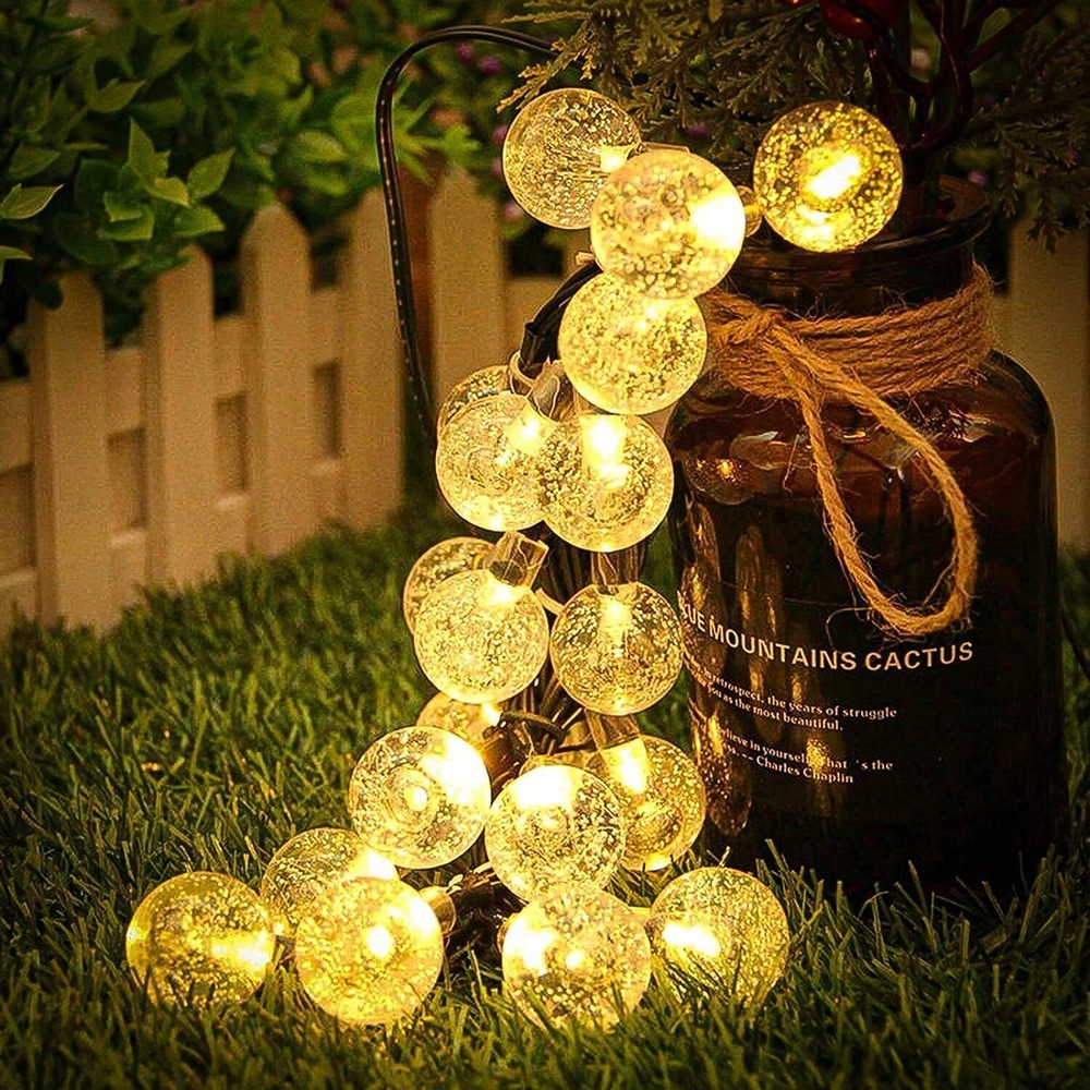 Solar Powered 30 LED String Light Garden Path Yard Decor Lamp Outdoor Waterproof
