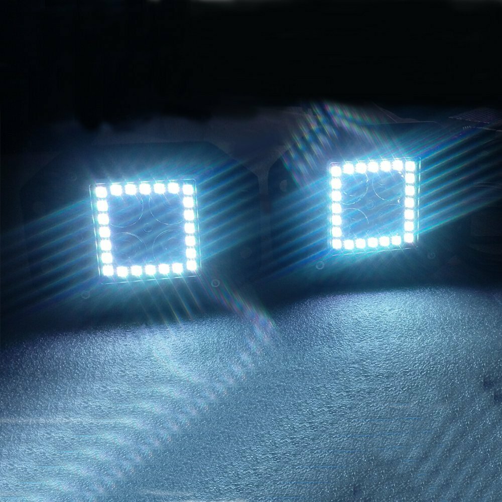 2Pods 5 Inch LED Work Lights Chasing Halo Ring Spot Light Flush Mount Bluetooth
