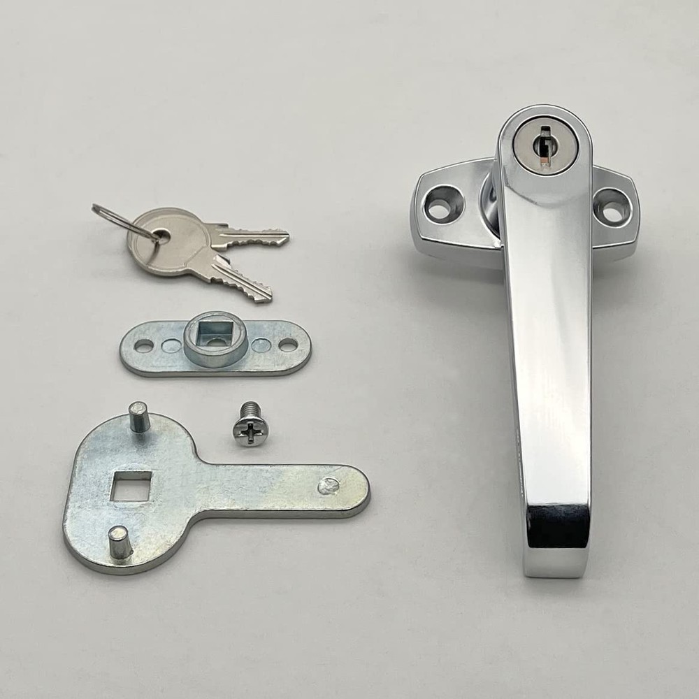 2 Sets Level Handle Cam Lock,L-Type Locking Door Handle,Cabinet Handle Lock