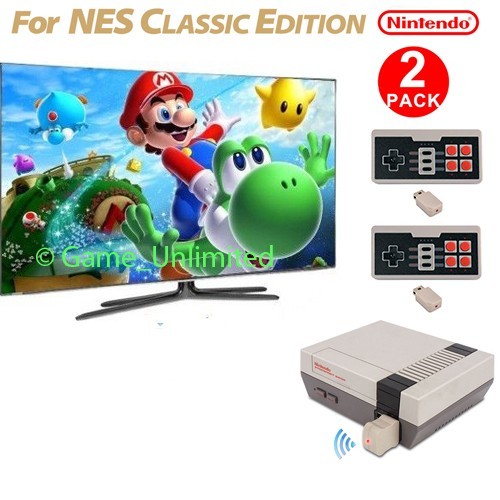 2x Mini Wireless GamePad Controller for Nintendo NES Classic Edition Console