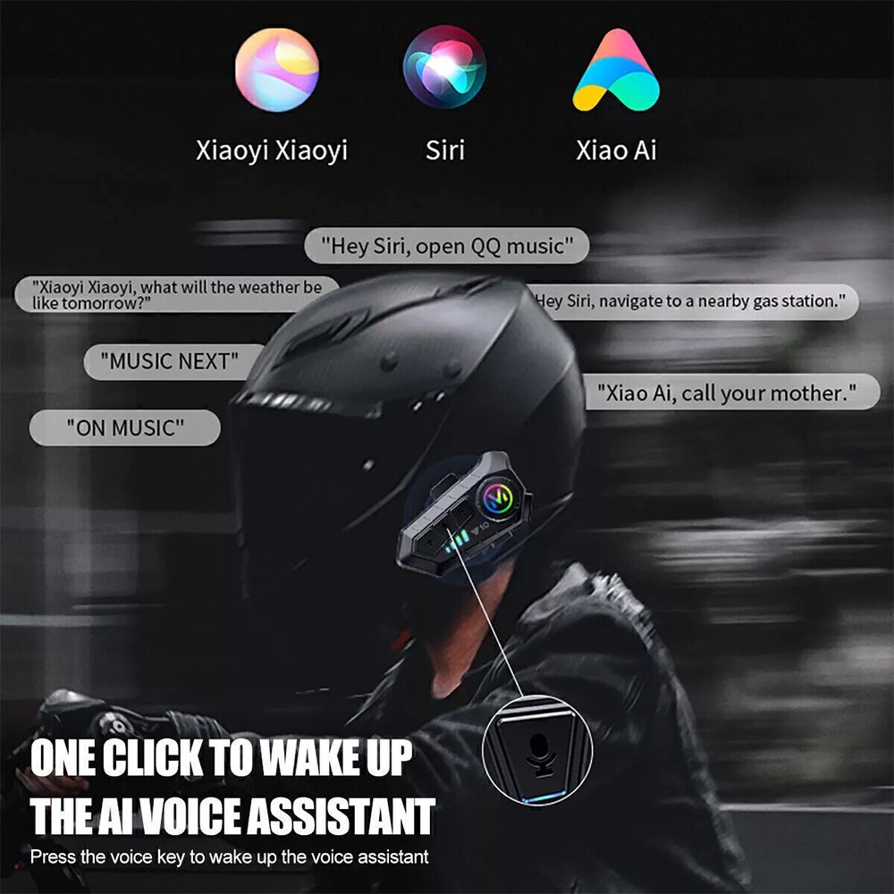 Motorcycle Helmet Headset Speaker Wireless Headphone Support bluetooth 5.3
