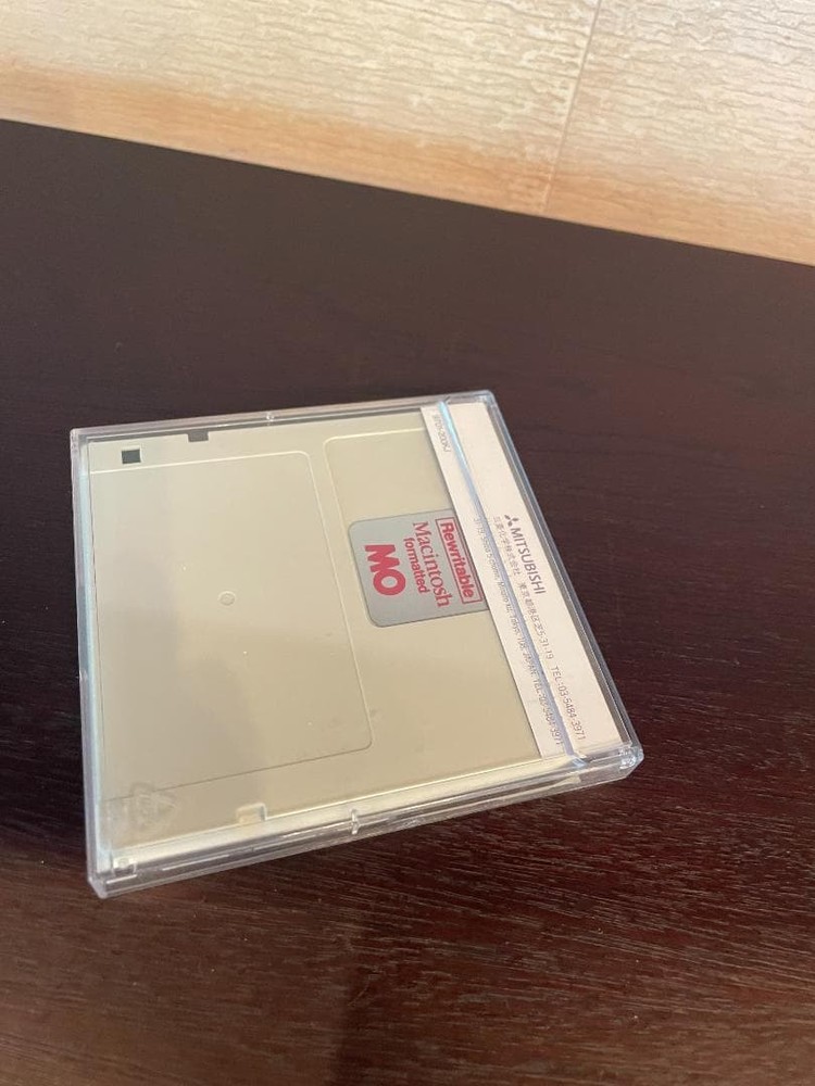 MITSUBISHI 3.5 Inch MO Disk 128MB Macintosh Format Single Disk Unused