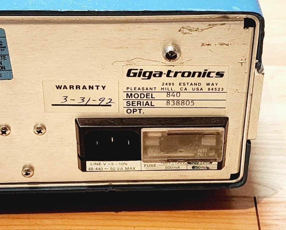 GIGATRONICS FREQUENCY EXTENDER 840 MODULE SIGNAL ANALYSIS TESTING CALIBRATION