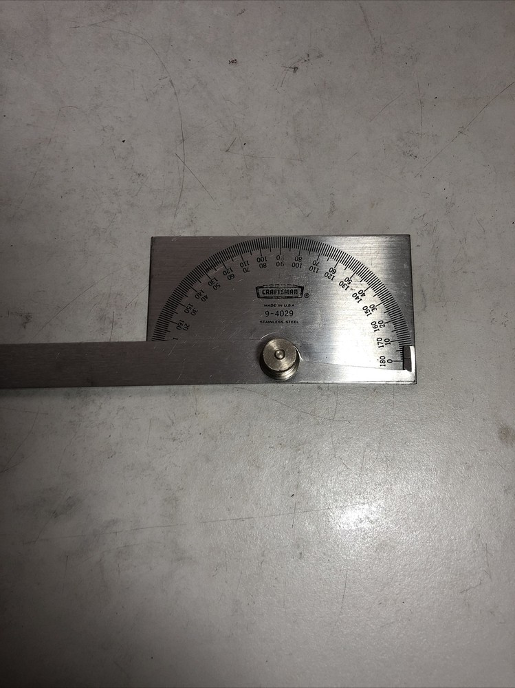 SEARS/CRAFTSMAN 9-4029 STAINLESS STEEL PROTRACTOR