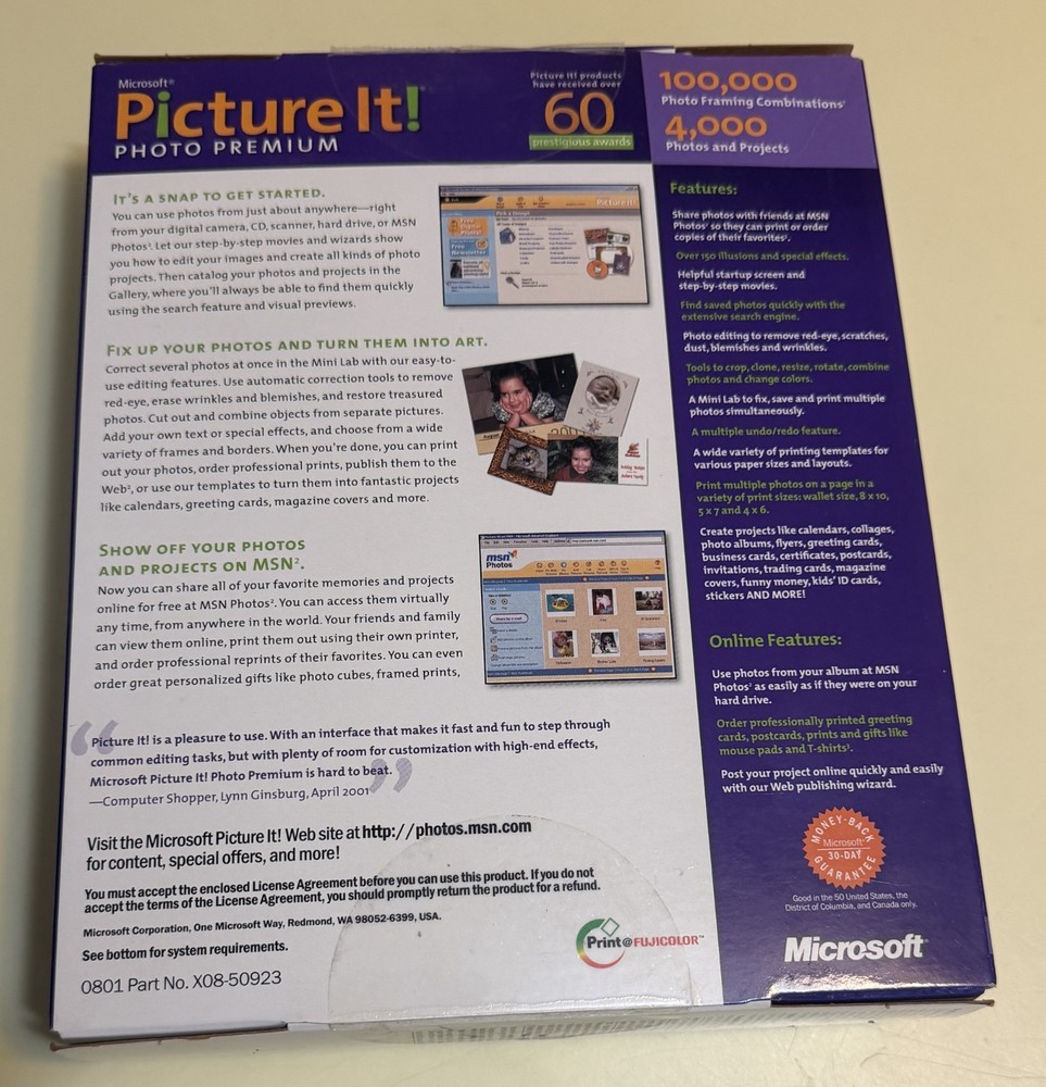 Microsoft Picture It! Photo Premium - v.2002 for PC Computer