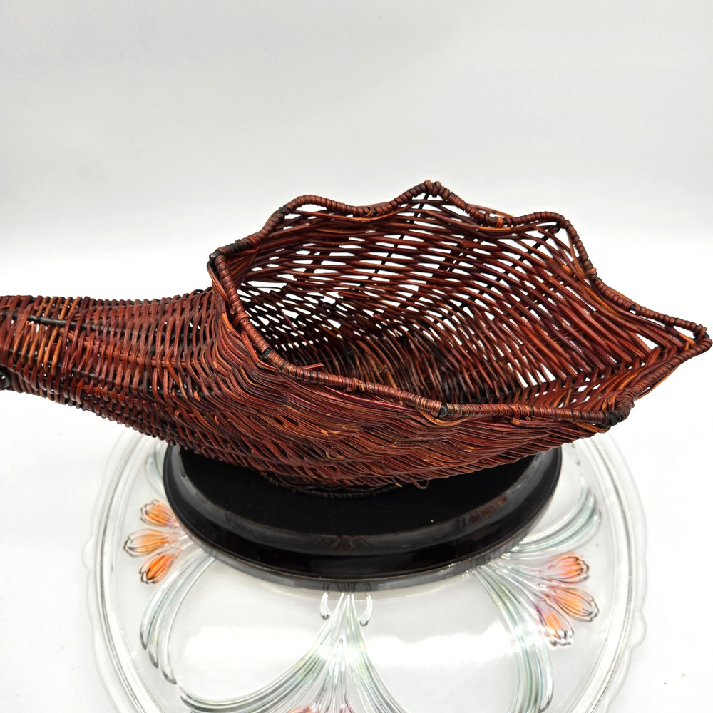 Vintage Cornucopia Basket 15” X 5.5”