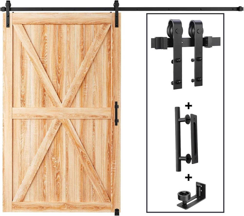 Rustic 10 Ft Barn Door Hardware Kit